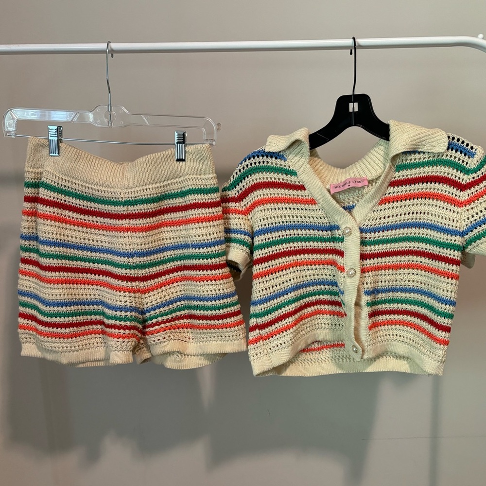 Nichole Lynel cute matching crochet set.